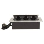 Redpoint 1337/G (9033) ΑΣΗΜΙ ΠΟΛΥΠΡΙΖΟ ΓΡΑΦΕΙΟΥ ΧΩΝΕΥΤΟ ΜΕ ΚΑΠΑΚΙ 3 ΣΟΥΚΟ + ΚΑΛΩΔΙΟ 1,5m ΜΕ ΦΙΣ ORNO - Image 5
