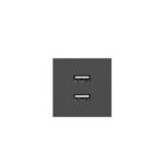 Redpoint 9010 MODULE 2xUSB-A 2.1A ΓΙΑ ΠΑΝΕΛ NOEN 45/45 ΛΕΥΚΟ ORNO - Image 2
