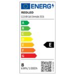Redpoint GLOBE LED G125 FILAMENT Ε27 8W WARM DIM. GOLDEN 360o 2.0(κατασκευή Κίνα) - Image 2