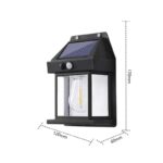 Redpoint "LATY" SOLAR ΦΑΝΑΡΑΚΙ ΚΗΠΟΥ ΕΠΙΤΟΙΧΟ ΜΕ ΑΝΙΧΝΕΥΤΗ ΚΙΝΗΣΗΣ 3000k ΠΛΑΣΤΙΚΟ ΜΑΥΡΟ IP65 (Made In P.R.C) - Image 3