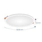 Redpoint ΦΩΤΙΣΤΙΚΟ LED ΜΕ ΡΥΘΜΙΖΟΜΕΝΗ ΚΟΠΗ (50mm-210mm) 3CCT ΤΥΠΟΥ PL 20W ΧΩΝΕΥΤΟ ROUND WHITE (Κίνα) - Image 2