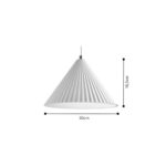 Inlight Κρεμαστό φωτιστικό λευκό από γύψο 1XE27 D:30cm (4065-White) - Image 3