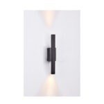 Inlight Επιτοίχιο φωτιστικό LED 2*5W 3000K σε μαύρη απόχρωση απο αλουμίνιο D:30x6cm (43061-Black)