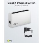Goobay Gigabit Ethernet Switch 5 Θυρών 64563 Λευκό - Image 7