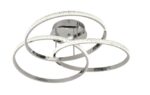 Inlight Πλαφονιέρα οροφής LED 52W 3CCT από χρώμιο αλουμίνιο και ακρυλικό D:60cm (6091-Chrome)