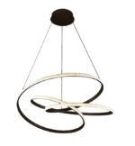 Inlight Κρεμαστό φωτιστικό LED 40W 3CCT (by switch on base) σε μα΄ύρη απόχρωση D:45cm (6092-B-Black)