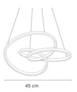 Inlight Κρεμαστό φωτιστικό LED 40W 3CCT (by switch on base) σε μα΄ύρη απόχρωση D:45cm (6092-B-Black) - Image 2