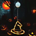 Διακοσμητικό παραθύρου Modee Halloween LED σε σχήμα καπέλου μάγισσας H103 (20x19mm) - Image 2