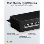 Goobay CAT 6 Patch Panel 8 Θυρών Mini/Desktop 96105 Μαύρο - Image 5