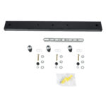 GLOBOSTAR® WALLBASE 77523 Γραμμική Μεταλλική Ροζέτα για Κρέμαση 3 Φωτιστικών - Μαύρο - Μ50 x Π5 x Υ2cm - Image 4