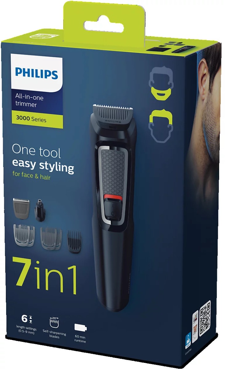 81017888a3cb443e98d2ae7800dd05d4 Philips Series 3000 7-in-1 Σετ Επαναφορτιζόμενης Κουρευτικής Μηχανής MG3720/15 - Image 1