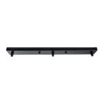 GLOBOSTAR® WALLBASE 77523 Γραμμική Μεταλλική Ροζέτα για Κρέμαση 3 Φωτιστικών - Μαύρο - Μ50 x Π5 x Υ2cm - Image 2