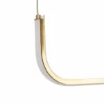 kelvo® LINARIA KLV-101-0257 Κρεμαστό Φωτιστικό Οροφής LED 36W 3600lm 180° AC 220-240V IP20 Ρυθμιζόμενο Λευκό CCT με Χειριστήριο από 2700K έως 6000K Dimmable - Lumileds SMD Chip - Χρυσό Πλατίνα - Μ120 x Π2 x Υ10cm - 3 Χρόνια Εγγύηση - Image 4