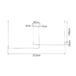 kelvo® LINARIA KLV-101-0260-V2 Κρεμαστό Φωτιστικό Οροφής LED 72W 7200lm 180° AC 220-240V IP20 Ρυθμιζόμενο Λευκό CCT με Χειριστήριο από 2700K έως 6000K Dimmable - Lumileds SMD Chip - Σατινέ Χρυσό Βούρτσας - Μ212 x Π4 x Υ20cm - 3 Χρόνια Εγγύηση - Image 5
