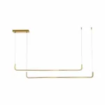 kelvo® LINARIA KLV-101-0260-V2 Κρεμαστό Φωτιστικό Οροφής LED 72W 7200lm 180° AC 220-240V IP20 Ρυθμιζόμενο Λευκό CCT με Χειριστήριο από 2700K έως 6000K Dimmable - Lumileds SMD Chip - Σατινέ Χρυσό Βούρτσας - Μ212 x Π4 x Υ20cm - 3 Χρόνια Εγγύηση - Image 6