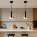 kelvo® ZANE KLV-101-0349 Κρεμαστό Φωτιστικό Οροφής LED 18W 1800lm 120° AC 220-240V IP20 Ρυθμιζόμενο Λευκό CCT με Χειριστήριο από 2700K έως 6000K Dimmable - Lumileds SMD Chip - Σατινέ Χρυσό Βούρτσας & Μαύρο Ματ - Μ15 x Π15 x Υ20cm - 3 Χρόνια Εγγύηση - Image 2