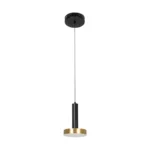 kelvo® ZANE KLV-101-0349 Κρεμαστό Φωτιστικό Οροφής LED 18W 1800lm 120° AC 220-240V IP20 Ρυθμιζόμενο Λευκό CCT με Χειριστήριο από 2700K έως 6000K Dimmable - Lumileds SMD Chip - Σατινέ Χρυσό Βούρτσας & Μαύρο Ματ - Μ15 x Π15 x Υ20cm - 3 Χρόνια Εγγύηση - Image 3