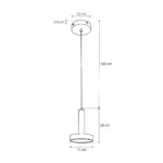 kelvo® ZANE KLV-101-0349 Κρεμαστό Φωτιστικό Οροφής LED 18W 1800lm 120° AC 220-240V IP20 Ρυθμιζόμενο Λευκό CCT με Χειριστήριο από 2700K έως 6000K Dimmable - Lumileds SMD Chip - Σατινέ Χρυσό Βούρτσας & Μαύρο Ματ - Μ15 x Π15 x Υ20cm - 3 Χρόνια Εγγύηση - Image 5