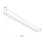 kelvo® ORION KLV-101-0364-V2 Γραμμικό Φωτιστικό Οροφής LED 72W 7200lm 120° AC 220-240V IP20 Ρυθμιζόμενο Λευκό CCT με Χειριστήριο από 2700K έως 6000K Dimmable - Lumileds SMD Chip - Σατινέ Χρυσό Βούρτσας - Μ120 x Π5 x Υ7cm - 3 Χρόνια Εγγύηση - Image 5