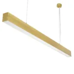 kelvo® ORION KLV-101-0364 Γραμμικό Κρεμαστό Φωτιστικό Οροφής LED 72W 7200lm 120° AC 220-240V IP20 Ρυθμιζόμενο Λευκό CCT με Χειριστήριο από 2700K έως 6000K Dimmable - Lumileds SMD Chip - Σατινέ Χρυσό Βούρτσας - Μ120 x Π5 x Υ7cm - 3 Χρόνια Εγγύηση - Image 3