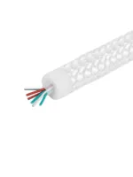 kelvo® GLOWFLEX KLV-101-0515 Ψηφιακή Pixel Addressable Ταινία Neon Flex με Πλεκτή Υφασμάτινη Επένδυση LED 14W/m 840lm/m 360° DC 24V Αδιάβροχο IP65 120 x SMD5054 Chip/m Πολύχρωμο RGB+WW Dimmable SPI/TTL Protocol IC TM1814 - Sanan SMD Chip - Μ1000 x Π2.2 x Υ2.2cm - Ρολό 10 Μέτρων - 6 Χρόνια Εγγύηση - Image 4