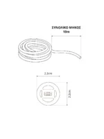 kelvo® GLOWFLEX KLV-101-0515 Ψηφιακή Pixel Addressable Ταινία Neon Flex με Πλεκτή Υφασμάτινη Επένδυση LED 14W/m 840lm/m 360° DC 24V Αδιάβροχο IP65 120 x SMD5054 Chip/m Πολύχρωμο RGB+WW Dimmable SPI/TTL Protocol IC TM1814 - Sanan SMD Chip - Μ1000 x Π2.2 x Υ2.2cm - Ρολό 10 Μέτρων - 6 Χρόνια Εγγύηση - Image 5