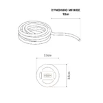 kelvo® GLOWFLEX KLV-101-0516 Ταινία Neon Flex με Πλεκτή Υφασμάτινη Επένδυση LED 14W/m 1400lm/m 360° DC 24V Αδιάβροχο IP65 504 x SMD2835 Chip/m Ρυθμιζόμενο Λευκό CCT από 2700K έως 6000K Dimmable - Lumileds SMD Chip - Μ1000 x Π3.5 x Υ3.5cm - Ρολό 10 Μέτρων - 6 Χρόνια Εγγύηση - Image 5