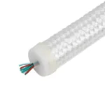 kelvo® GLOWFLEX KLV-101-0518 Ψηφιακή Pixel Addressable Ταινία Neon Flex με Πλεκτή Υφασμάτινη Επένδυση LED 14W/m 840lm/m 360° DC 24V Αδιάβροχο IP65 120 x SMD5054 Chip/m Πολύχρωμο RGB+WW Dimmable SPI/TTL Protocol IC TM1814 - Sanan SMD Chip - Μ1000 x Π3.5 x Υ3.5cm - Ρολό 10 Μέτρων - 6 Χρόνια Εγγύηση - Image 4