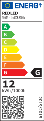 Redpoint ΣΤΕΓΑΝΗ COB LED ΤΑΙΝΙΑ 24V-12W/M-IP65-4000K (κατασκευή Κίνα) - Image 4