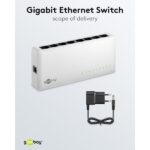 Goobay Gigabit Ethernet Switch 8 Θυρών 64564 Λευκό - Image 7