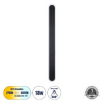 GLOBOSTAR® HOUSTON 61347 Μοντέρνο Φωτιστικό Τοίχου - Απλίκα LED 18W 1800lm 360° AC 220-240V IP20 Ρυθμιζόμενο Λευκό CCT με On/Off 2700K/4500K/6000K - Lumileds SMD Chip - Μαύρο Ματ - Μ6 x Π3 x Υ60cm - 3 Χρόνια Εγγύηση - Image 2