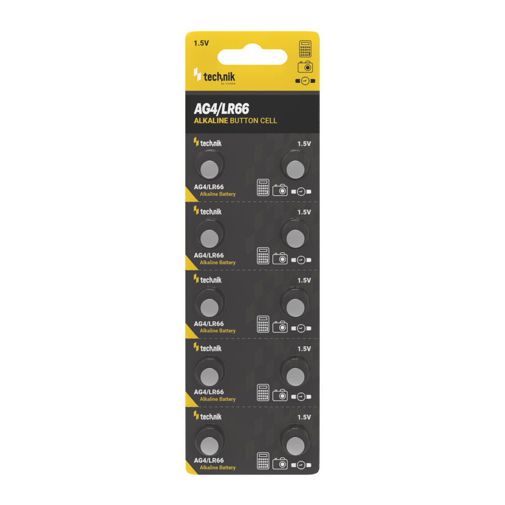 media-1736176700547 Technik Αλκαλικές Μπαταρίες Κουμπιά Platinum AG4 / LR66 / 177 / 377 1.5V B10 - Image 1