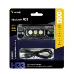 Technik Φακός Κεφαλής H33 SST20 LED Επαναφορτιζόμενος USB-C με Ενσωματωμένη Μπαταρία 1200lm