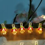 Modee Χριστουγεννιάτικα Διακοσμητικά Φωτάκια LED με Μπαταρία & Κλιπ (10LED/120cm/10cm) Θερμό Λευκό - Image 4