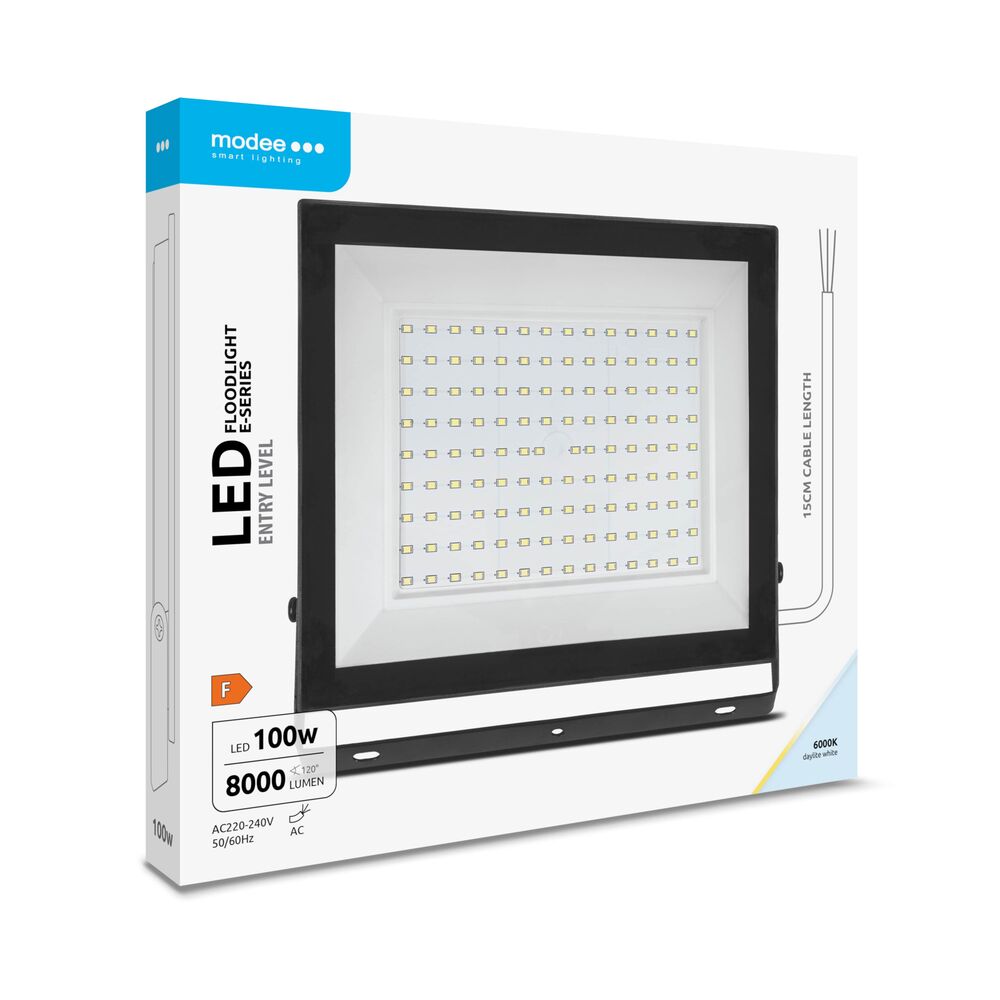 media-1757060122343 Modee Lighting Προβολέας LED E-series Slim 100W 120° 6000K 8000lm ERP - Image 1