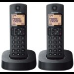 Panasonic KX-TGC312B Ασύρματο Τηλέφωνο Duo με 2 Ακουστικά Μαύρο