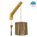 GLOBOSTAR® CASTI 00886 Vintage Φωτιστικό Τοίχου - Απλίκα με Ντουί 1 x E27 AC 220-240V IP20 - Μπέζ - Μ19 x Π35 x Υ85cm