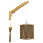 GLOBOSTAR® CASTI 00886 Vintage Φωτιστικό Τοίχου - Απλίκα με Ντουί 1 x E27 AC 220-240V IP20 - Μπέζ - Μ19 x Π35 x Υ85cm - Image 2