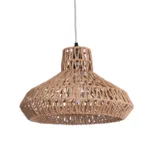 GLOBOSTAR® JENSON 00910 Boho Κρεμαστό Φωτιστικό Οροφής με Ντουί 1 x E27 AC 220-240V IP20 - Μπεζ - Μ38 x Π38 x Υ24cm
