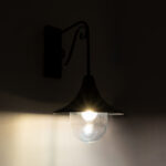 GLOBOSTAR® ANNIEL 01123 Vintage Φωτιστικό Τοίχου - Απλίκα με Ντουί 1 x E27 AC 220-240V IP20 - Μαύρο - Μ25 x Π32 x Υ50cm - Image 3