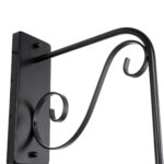 GLOBOSTAR® ANNIEL 01123 Vintage Φωτιστικό Τοίχου - Απλίκα με Ντουί 1 x E27 AC 220-240V IP20 - Μαύρο - Μ25 x Π32 x Υ50cm - Image 6
