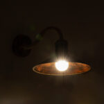 GLOBOSTAR® BRASTA 01131 Vintage Φωτιστικό Τοίχου - Απλίκα με Ντουί 1 x E27 AC 220-240V IP20 - Χάλκινο & Μπεζ - Μ26 x Π42.5 x Υ24cm - Image 3