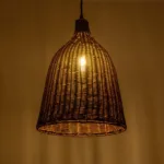 GLOBOSTAR® BAHAMAS 01367 Boho Κρεμαστό Φωτιστικό Οροφής με Ντουί 1 x E27 AC 220-240V IP20 - Καφέ - Μ30 x Π30 x Υ40cm - Image 2