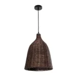 GLOBOSTAR® BAHAMAS 01367 Boho Κρεμαστό Φωτιστικό Οροφής με Ντουί 1 x E27 AC 220-240V IP20 - Καφέ - Μ30 x Π30 x Υ40cm - Image 3