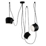 GLOBOSTAR® JASPER 01375 Μοντέρνο Κρεμαστό Φωτιστικό Οροφής με Ντουί 3 x E27 AC 220-240V IP20 - Μαύρο & Λευκό - Μ85 x Π40 x Υ50cm - Σετ 3 Τεμαχίων - Image 2