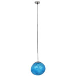 GLOBOSTAR® DIXAR 01463 Μοντέρνο Κρεμαστό Φωτιστικό Οροφής με Ντουί 1 x E27 AC 220-240V IP20 - Μπλε - Μ28 x Π28 x Υ40cm - Image 3
