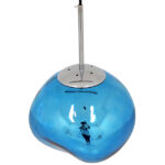 GLOBOSTAR® DIXAR 01463 Μοντέρνο Κρεμαστό Φωτιστικό Οροφής με Ντουί 1 x E27 AC 220-240V IP20 - Μπλε - Μ28 x Π28 x Υ40cm - Image 4