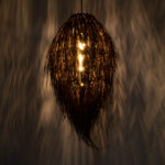 GLOBOSTAR® ARCHIPELAGO 01748 Boho Κρεμαστό Φωτιστικό Οροφής με Ντουί 1 x E27 AC 220-240V IP20 - Καφέ - Μ30 x Π30 x Υ63cm - Image 2