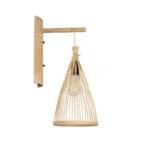 GLOBOSTAR® ARIDA 01970 Boho Φωτιστικό Τοίχου - Απλίκα με Ντουί 1 x E27 AC 220-240V IP20 - Μπεζ - Μ21 x Π30 x Υ55cm - Image 4