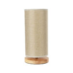 GLOBOSTAR® VALVERDE 02040 Boho Επιτραπέζιο Φωτιστικό Πορτατίφ με Ντουί 1 x E27 AC 220-240V IP20 - Μπεζ & Καφέ - Μ15 x Π15 x Υ30cm - Image 4